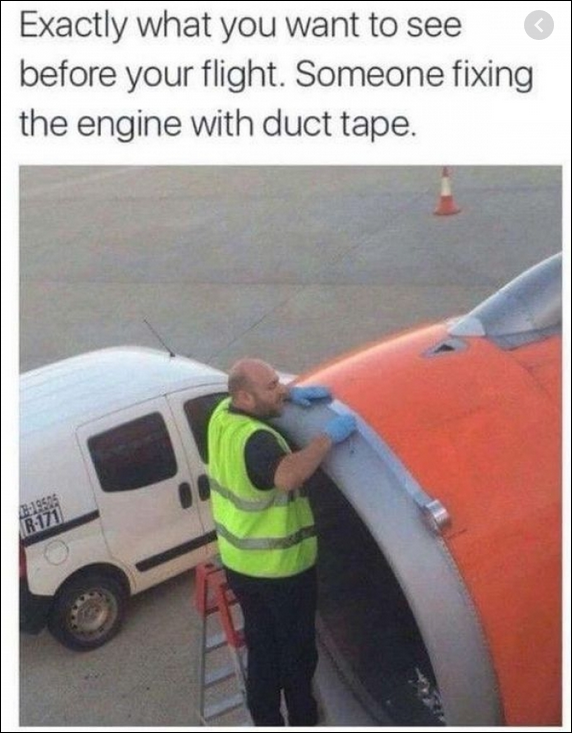Duct Tape on Plane